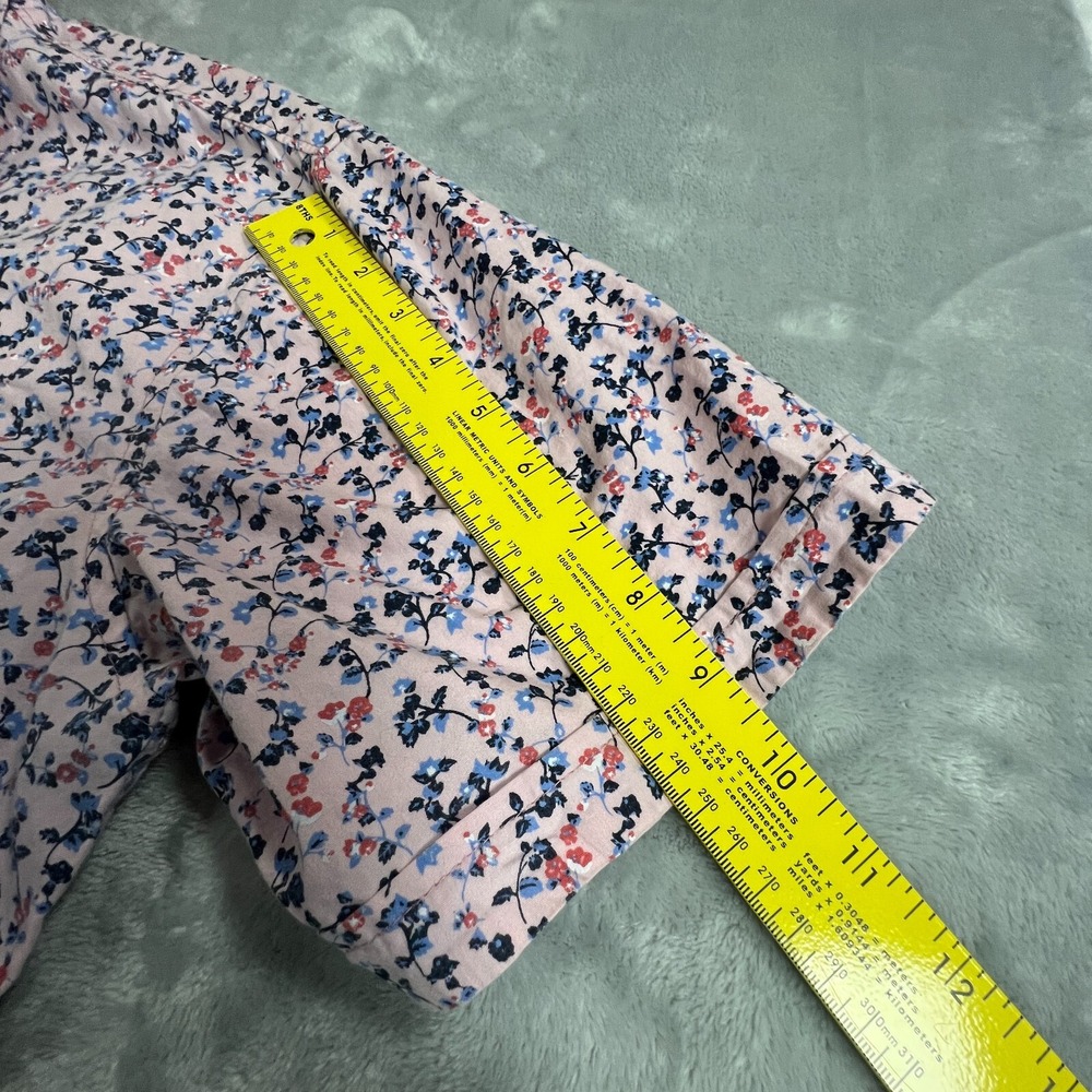 7 Diamonds Mens XL Pink Floral Button Up Shirt Short Sleeve Cotton Casual - Picture 7 of 12